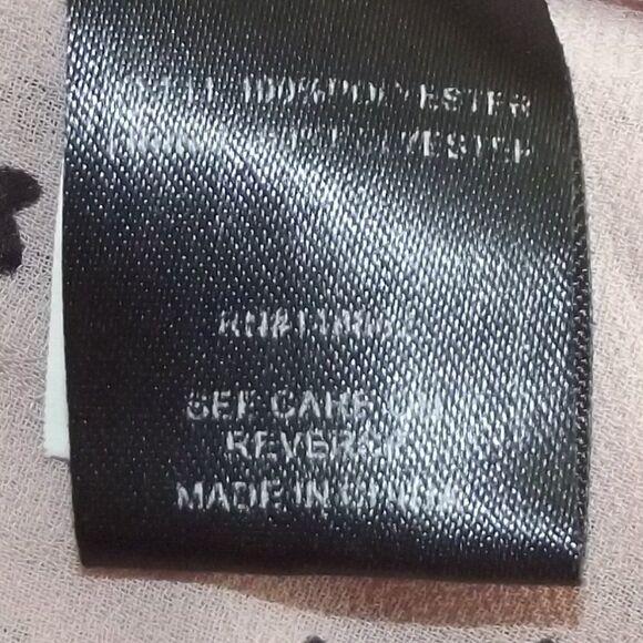 TORRID Shirt-Dress, 2/2X, Pink, Black Hearts, 3/4 Tab Sleeve, Semi-sheer, V-neck - Picture 11 of 14